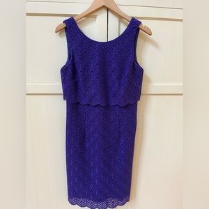 laundry by Shelli Segal eyelet lace sleeveless sheath dress, Size 4